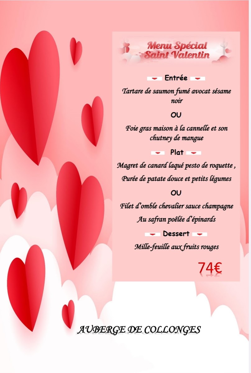 Menu Auberge De Collonges-1