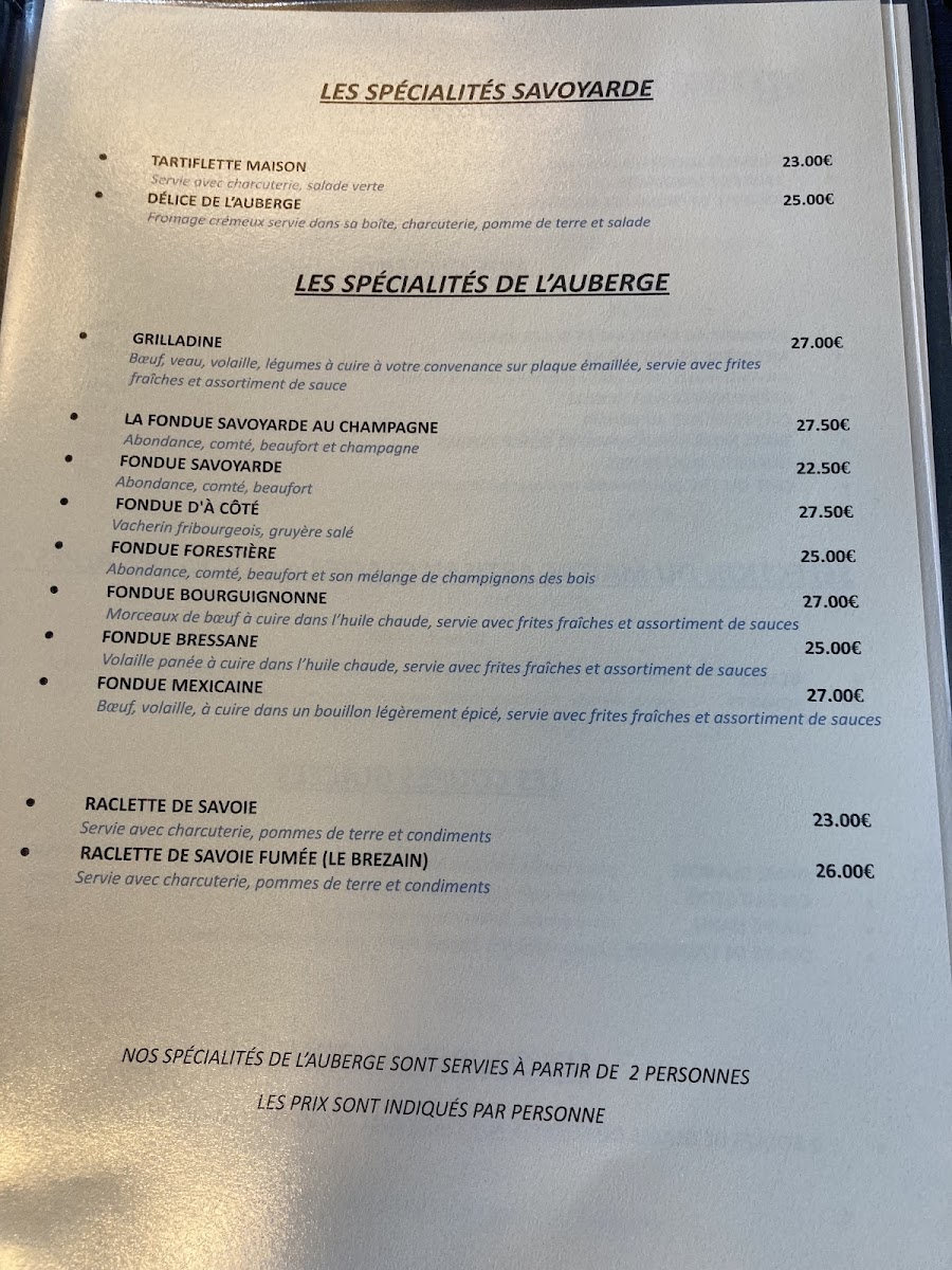 Menu Auberge De Collonges-2
