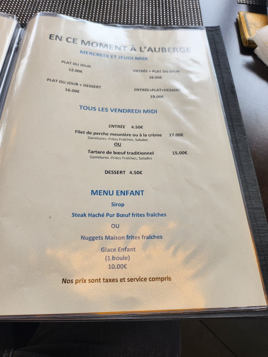 Menu Auberge De Collonges-8